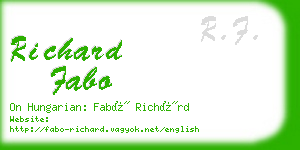 richard fabo business card